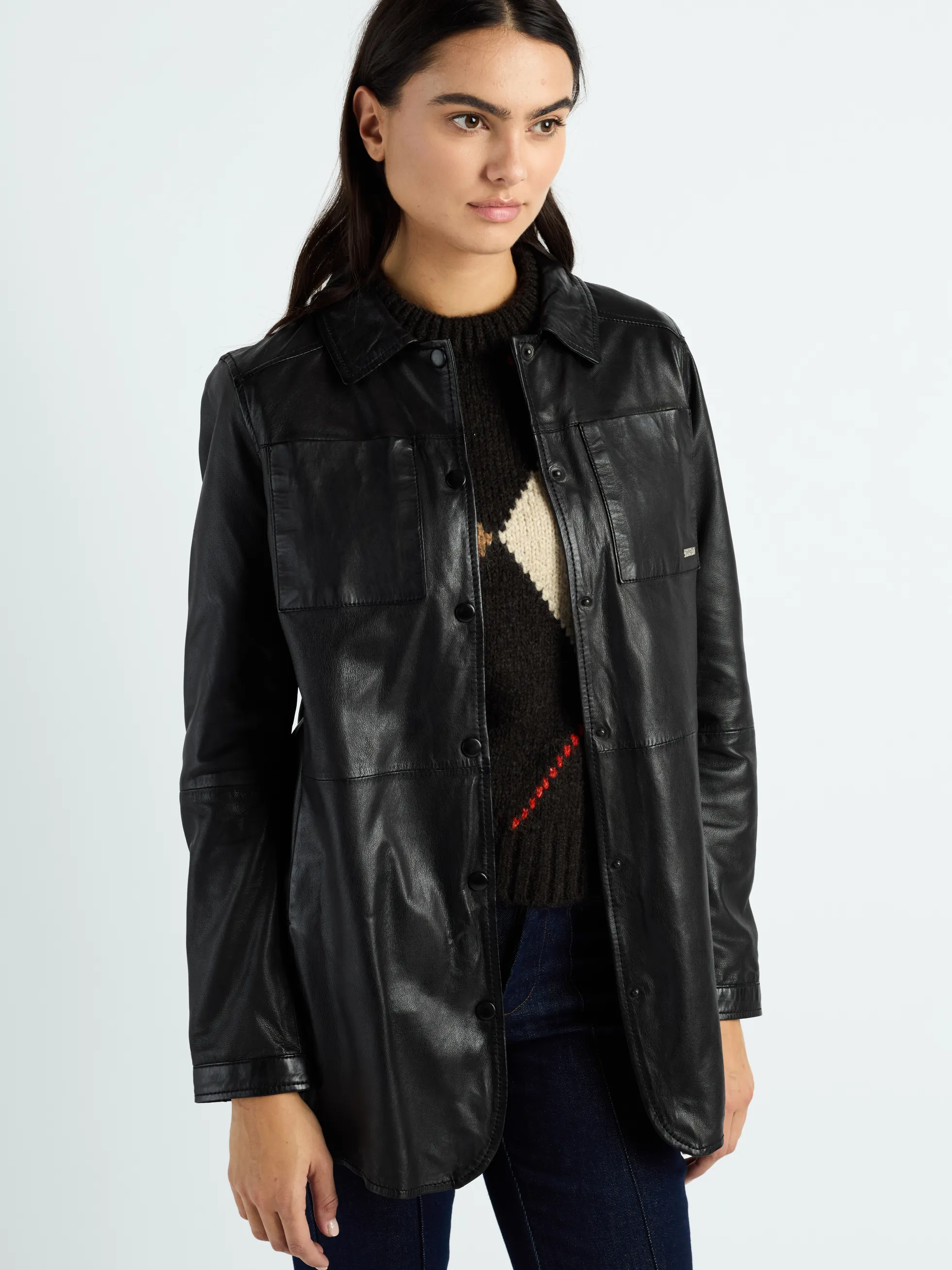 Lederkurzmantel 42020135