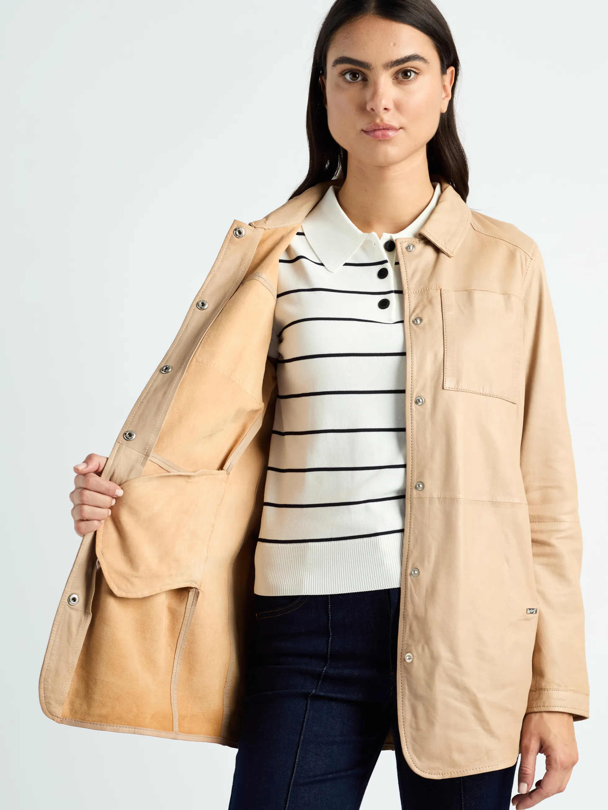 Lederkurzmantel 42020135